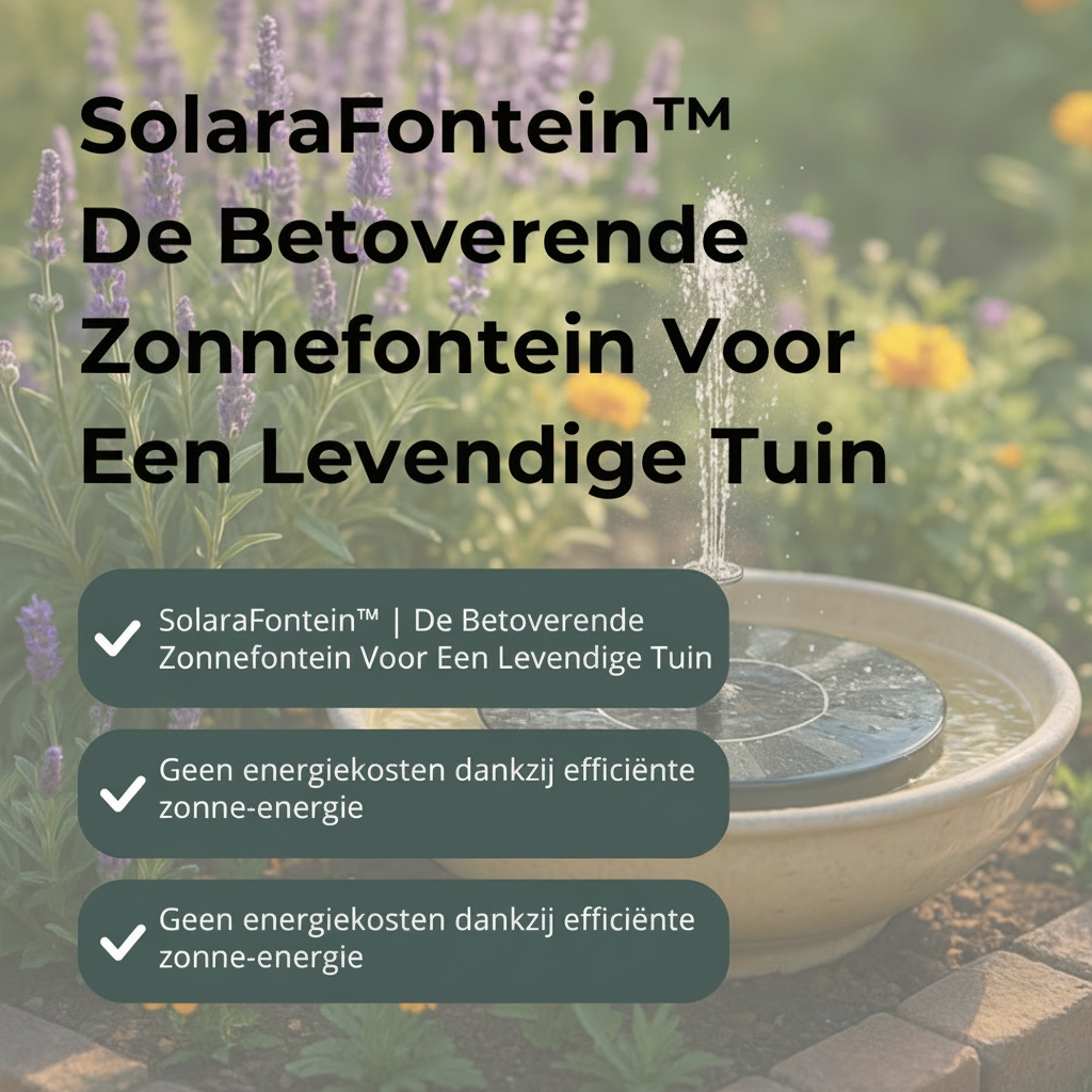 Solar Fontein - voor een levendige tuin