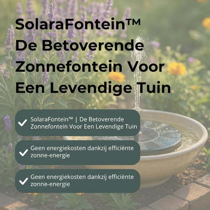 Solar Fontein - voor een levendige tuin